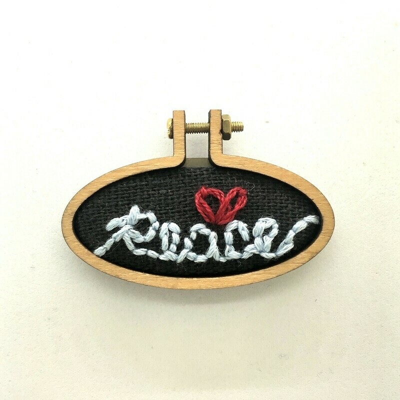Message of Peace - Mini Embroidered Pin