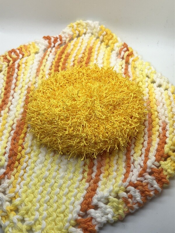 Washcloth & Scrubbie Set - Sunny Lemon Yellow Washcloth & Scrubbie Set - Sunny Lemon Yellow