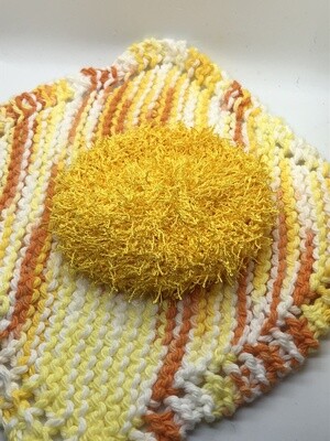 Washcloth & Scrubbie Set - Sunny Lemon Yellow Washcloth & Scrubbie Set - Sunny Lemon Yellow