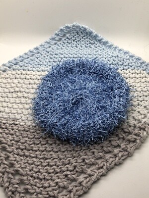 Washcloth & Scrubbie Set - Subtle Blues Washcloth & Scrubbie Set - Subtle Blues
