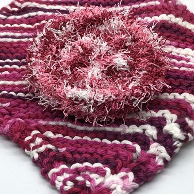 Washcloth & Scrubbie Set - Love Pink Washcloth & Scrubbie Set - Love Pink