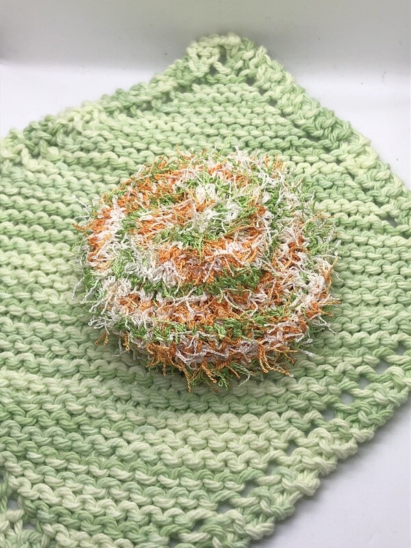 Washcloth & Scrubbie Set - Bright Lime Green Washcloth & Scrubbie Set - Bright Lime Green
