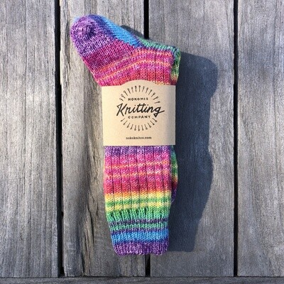 Woman's Crew Socks Size  8 to 9 - Milland Rainbow