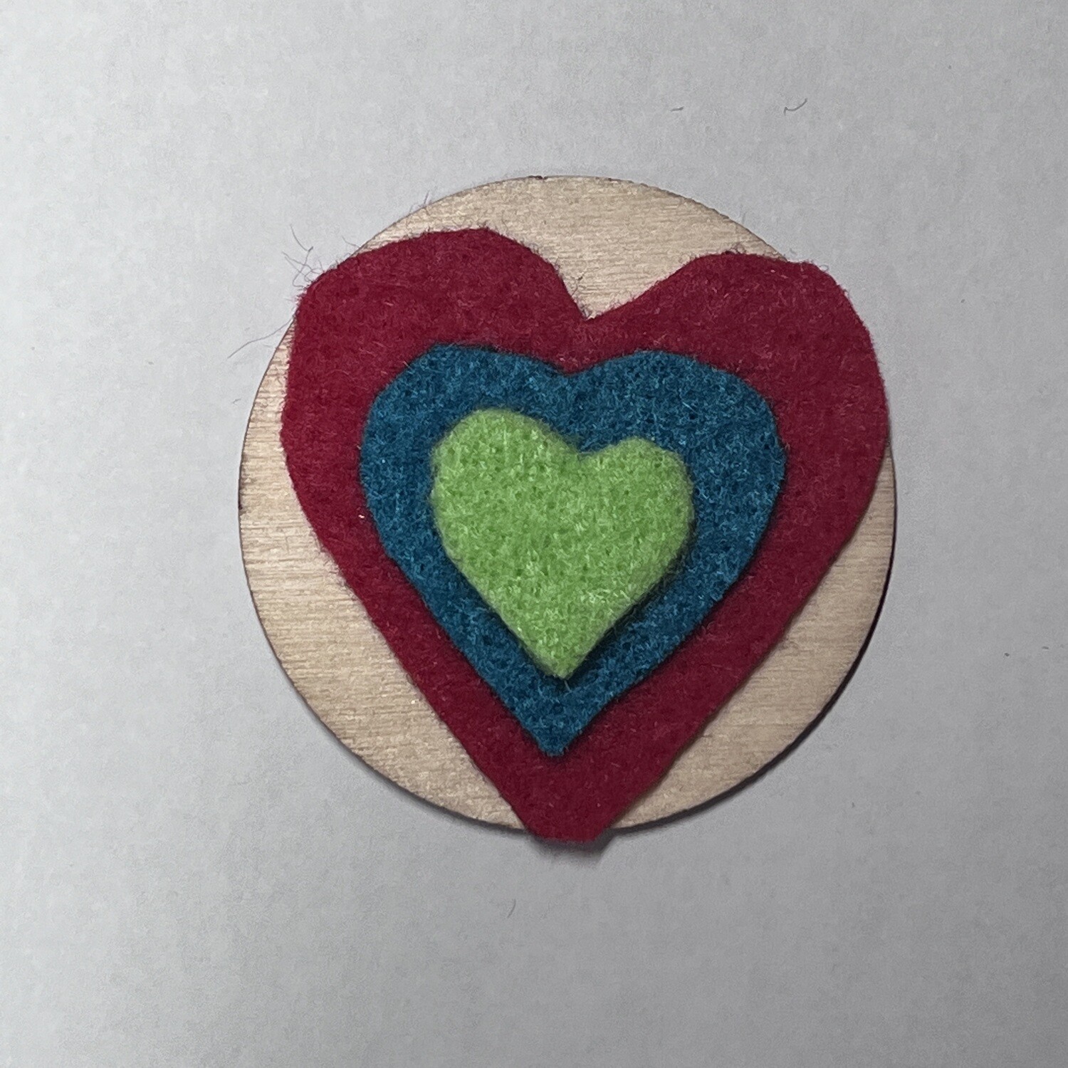 Stacked Hearts Magnet - Yarn Art 2