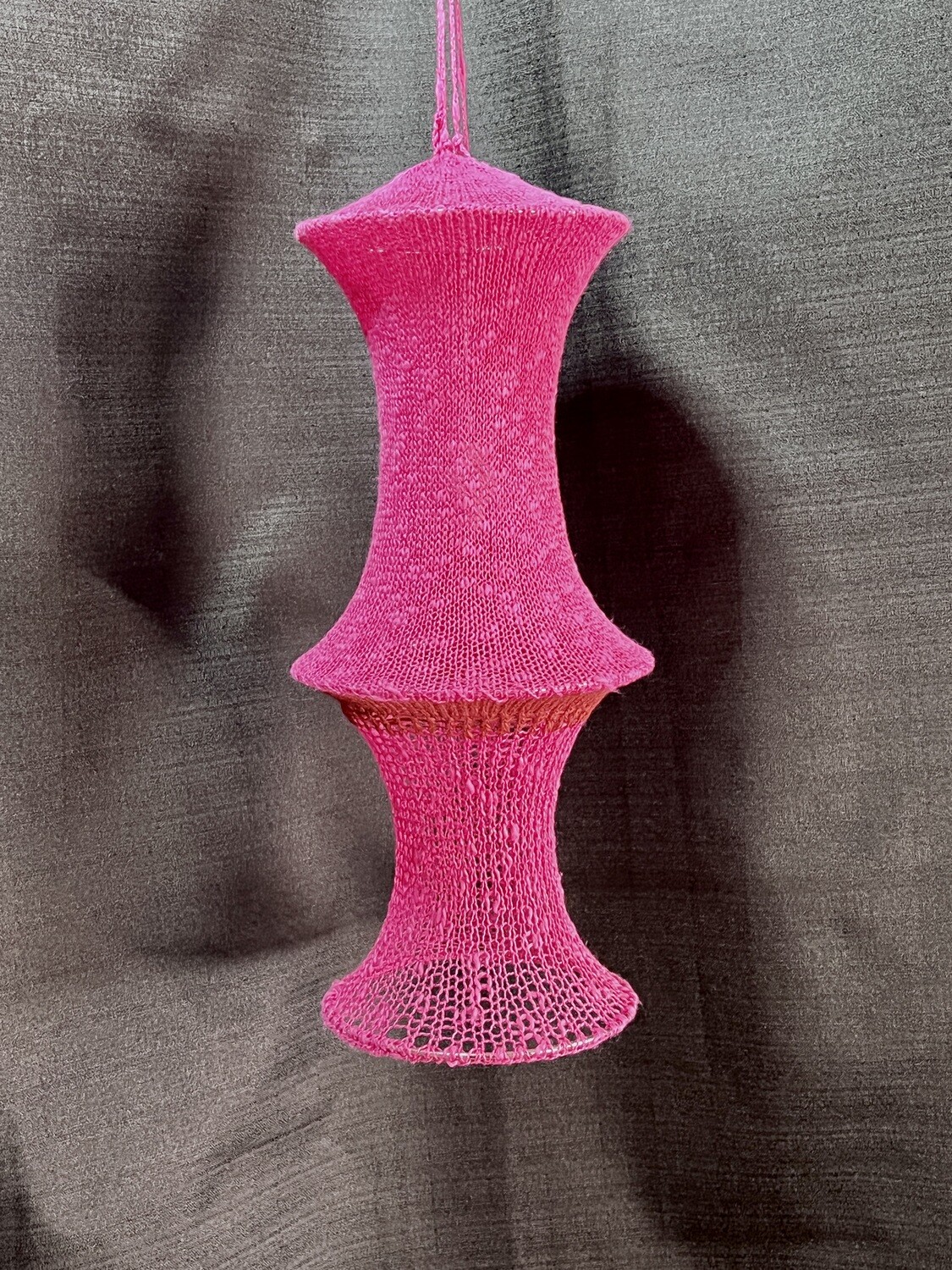 Hot Pink Hanging Lantern w LED Light