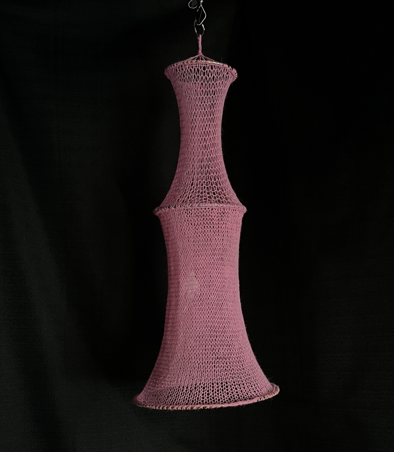 Soft Pink Hanging Lantern w LED Light