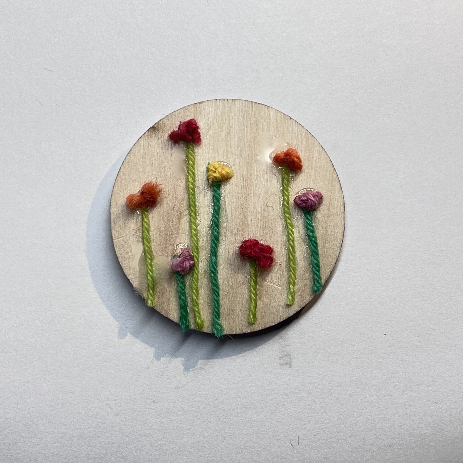 Spring Flowers Magnet - Yarn Art 2