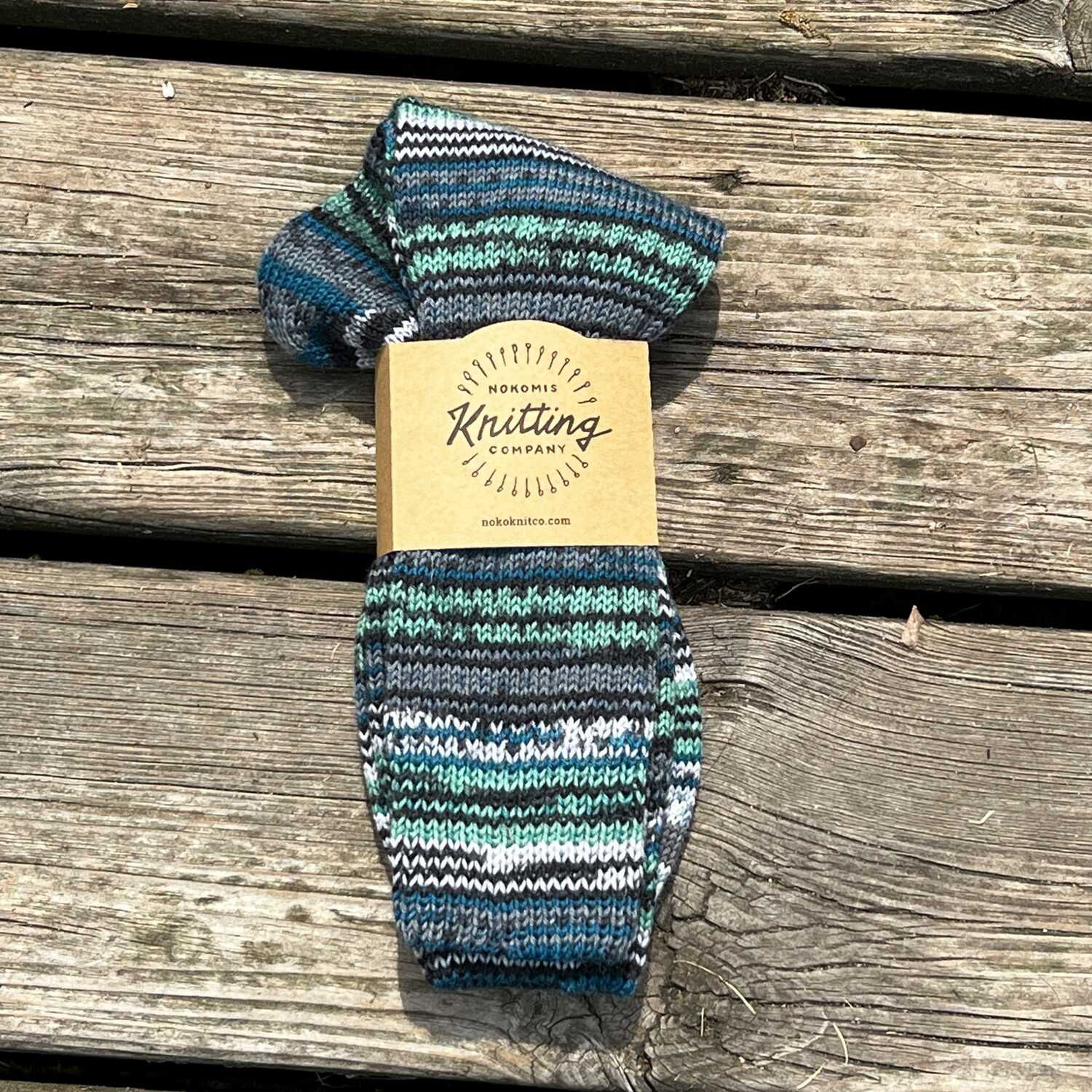 Men's Crew Sock Size 8 - 9 Kilimanjaro Green Stripes