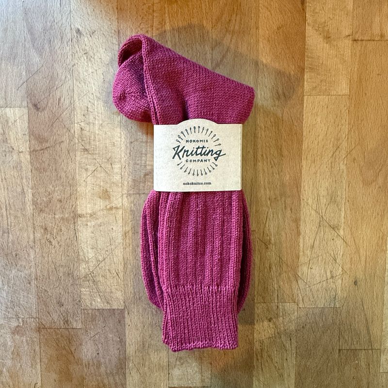 Men's Crew Socks Wine Red - Size 14-15