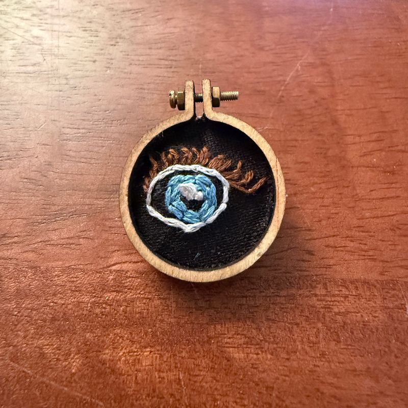 Watchful Eye - Mini Embroidered Pin