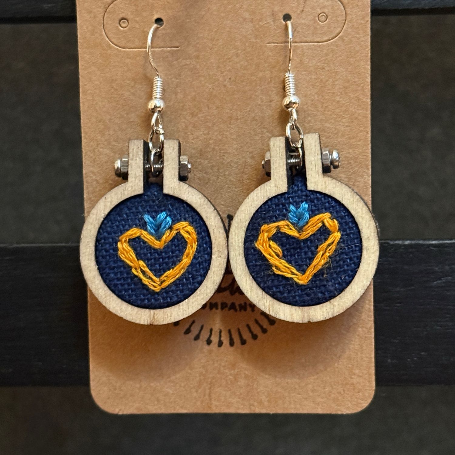 Mini Orangine Heart Earrings