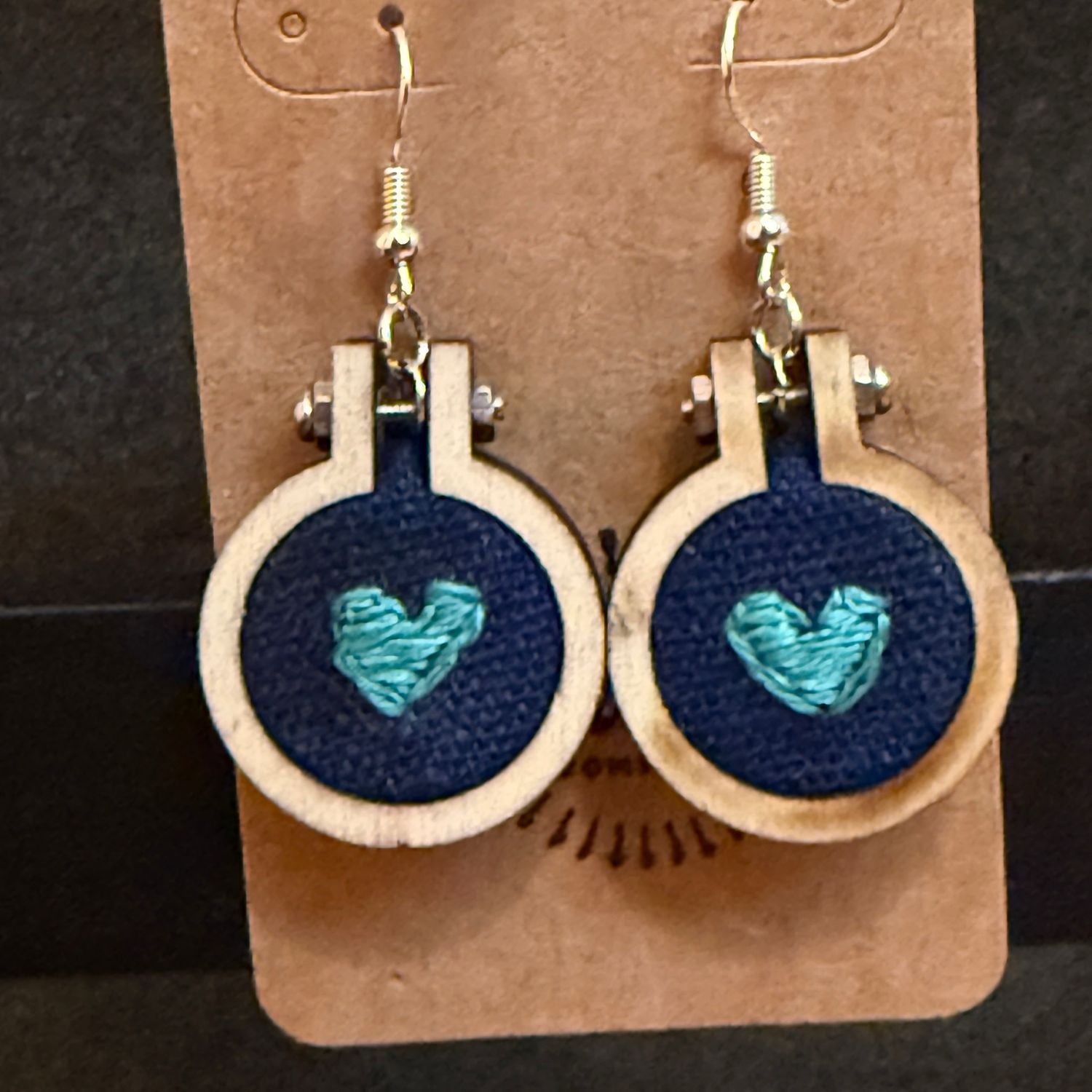 Mini Shamrock Green Heart Earrings
