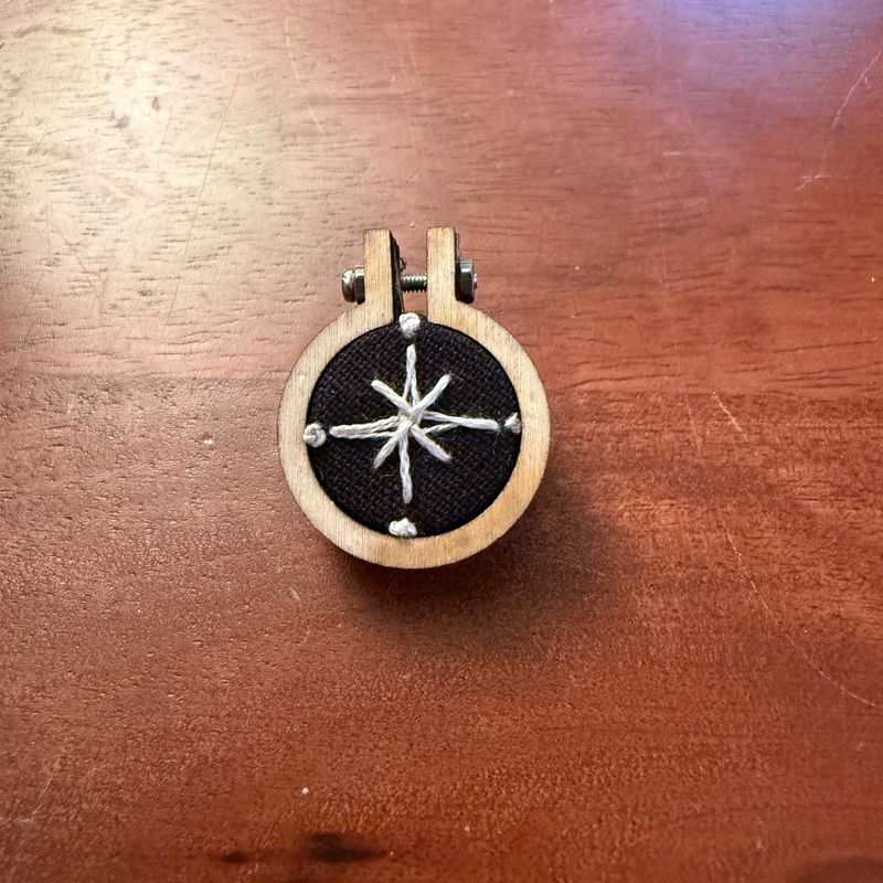 North Star - Mini Embroidered Pin