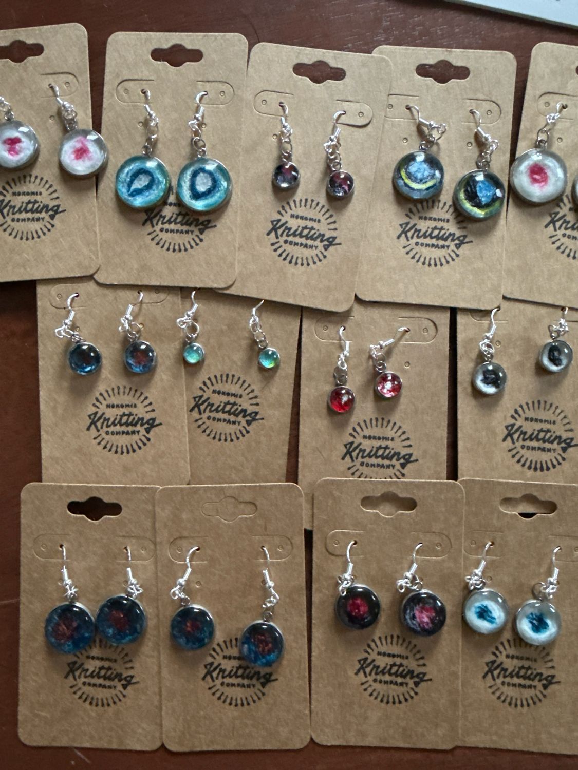 $20 Glass Silver Yarn Earrings - In Person Only
