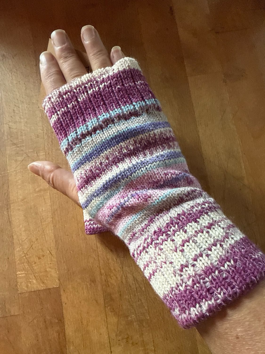 Fingerless Mitts - Arctic Pink - one size
