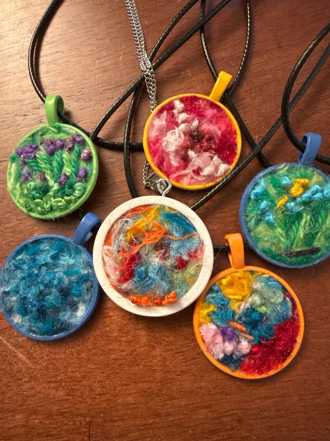 $30.00 In-Person Only - Yarn Under Glass Pendant Necklace