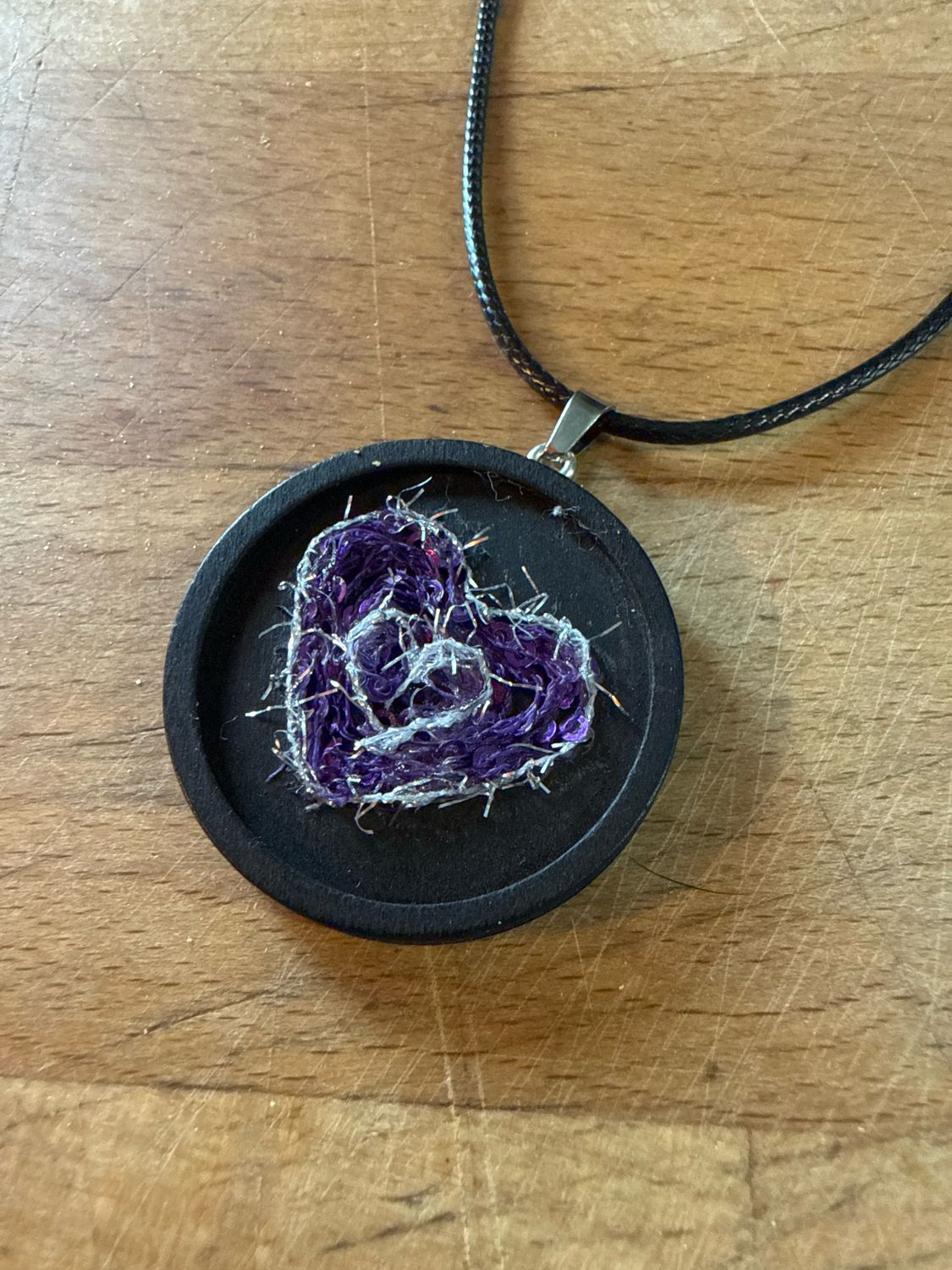 Abstract Swirl Ignites In Fiber Necklace