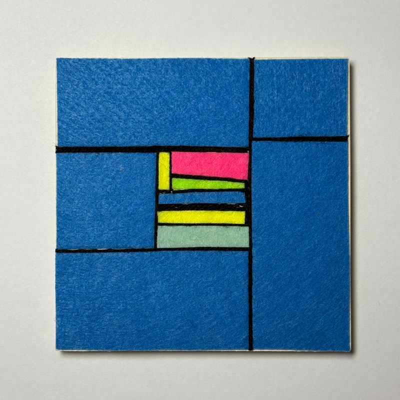 Abstract Blue and Neons - Yarn Revival