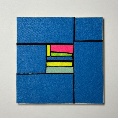 Abstract Blue and Neons - Yarn Revival