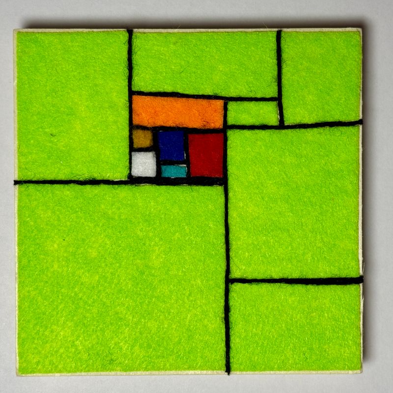 Abstract Lime Green with Neons - Yarn Revival