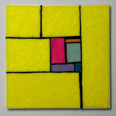 Abstract Bright Yellow and Neons - Yarn Revival Abstract Bright Yellow and Neons - Yarn Revival