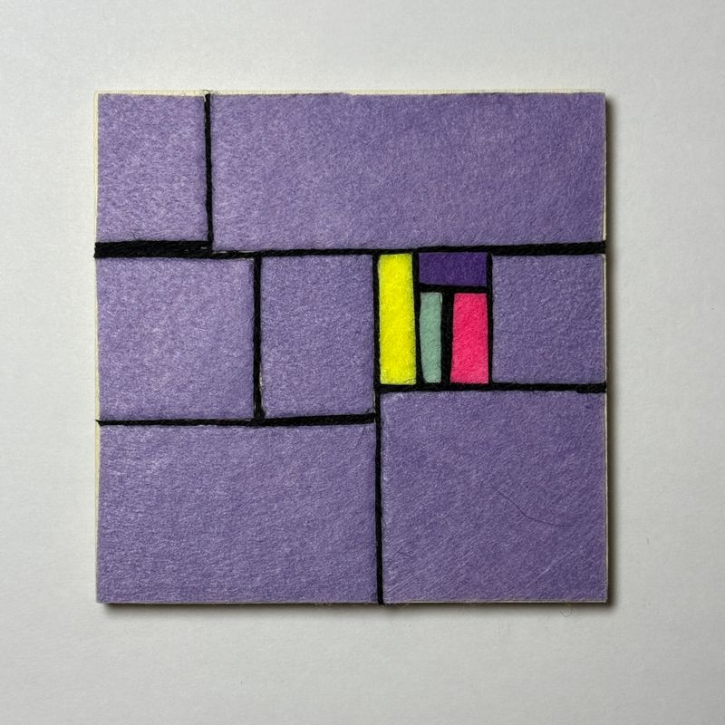 Abstract Lavender and Neons - Yarn Revival