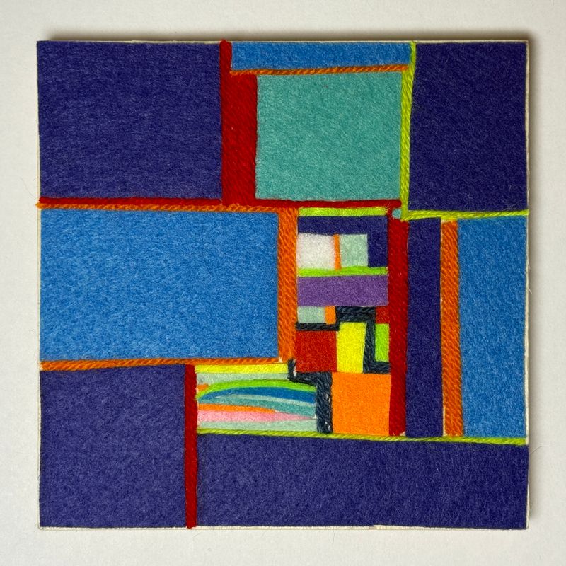 Abstract Blues Neons - Yarn Revival
