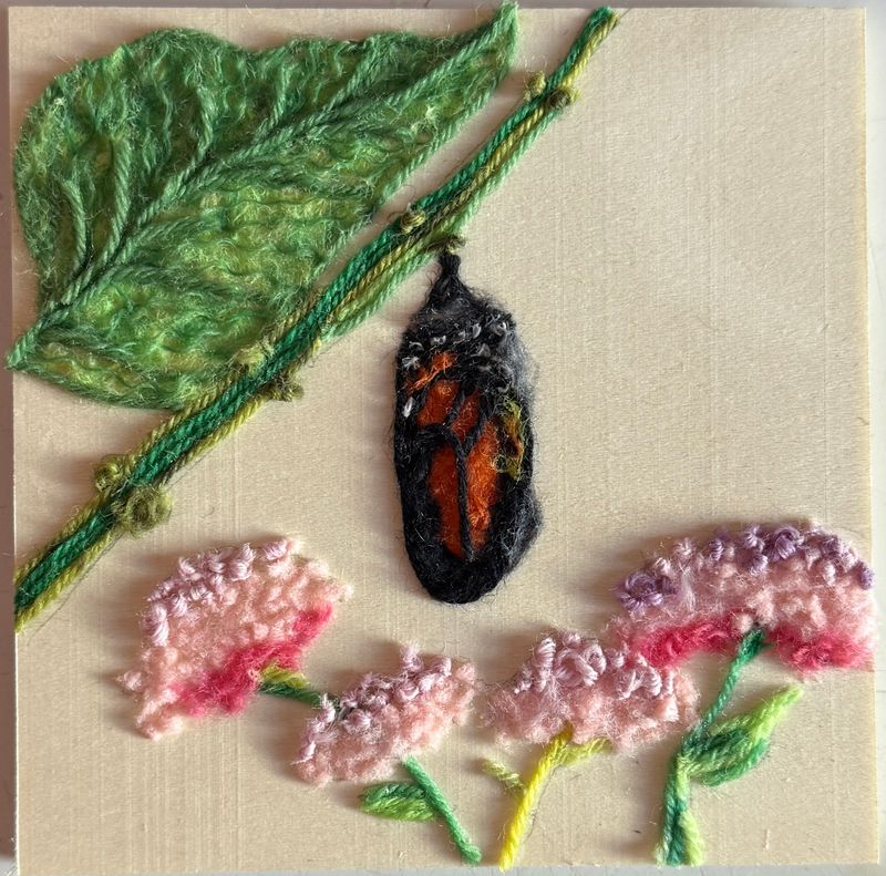 Monarch Metamorphosis - 3 Panel Series - Yarn Revival