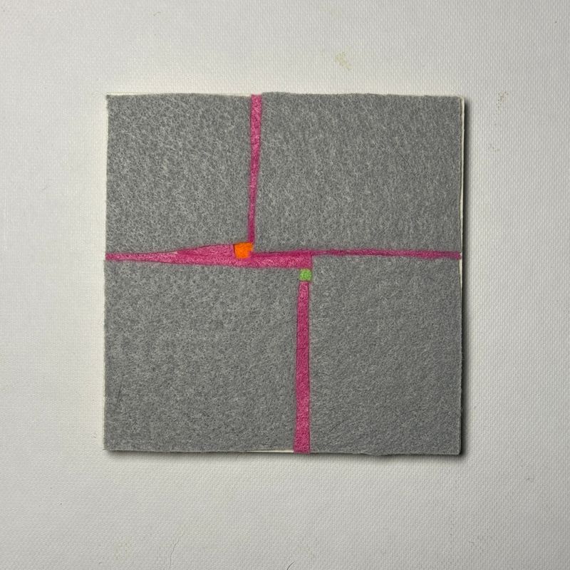 Abstract Neutral Gray with a Touch of Neons - Yarn Revival