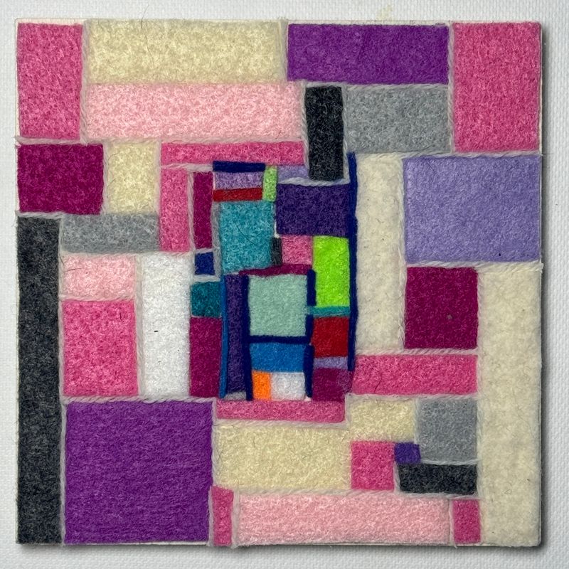 Abstract Pinks, Purples, Grays and Neons - Yarn Revival