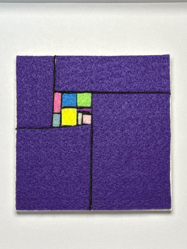 Abstract Deep Purple with Neons - Yarn Revival
