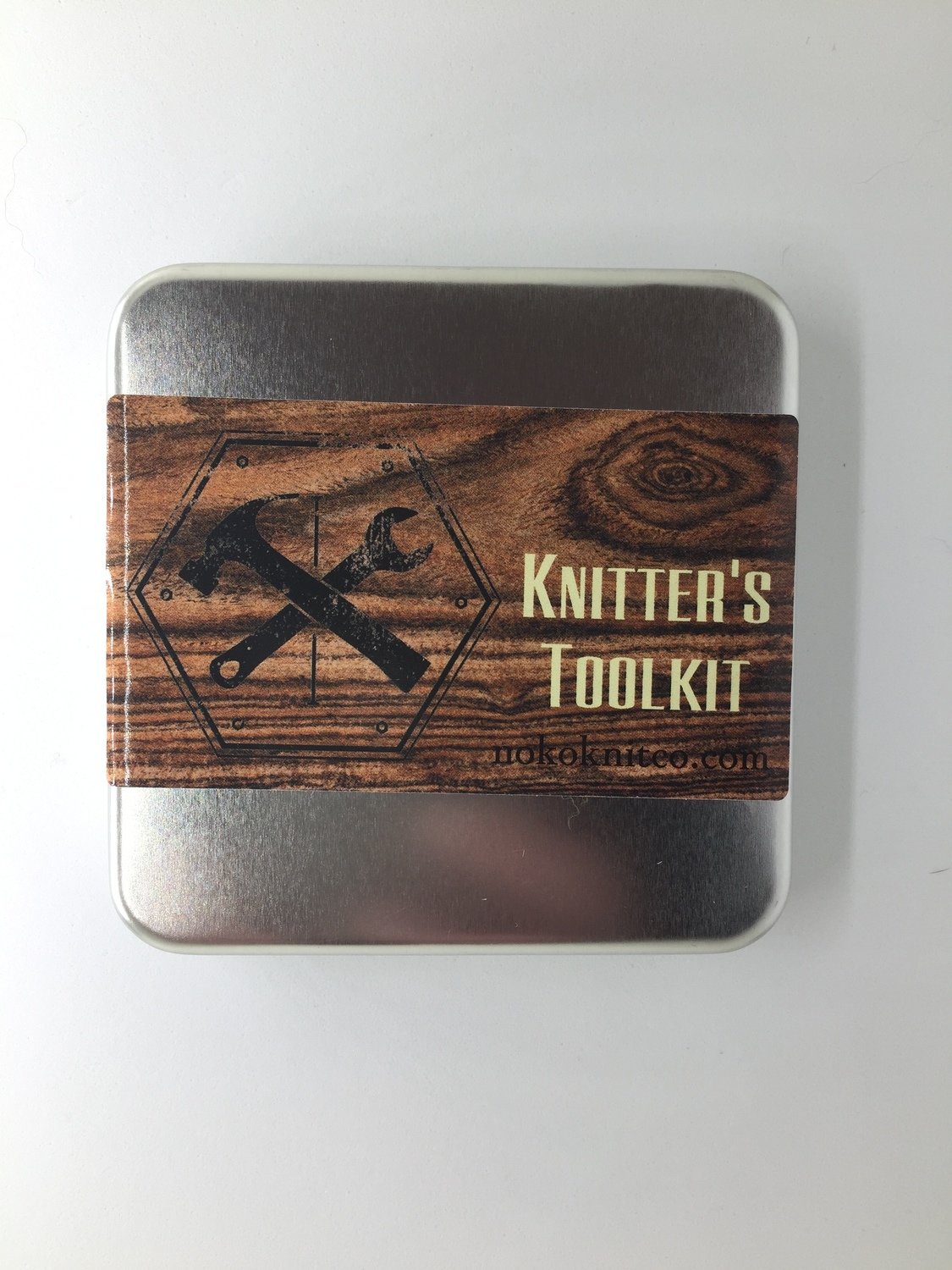 Knitting Toolkit - Metal box of tools for your knitting