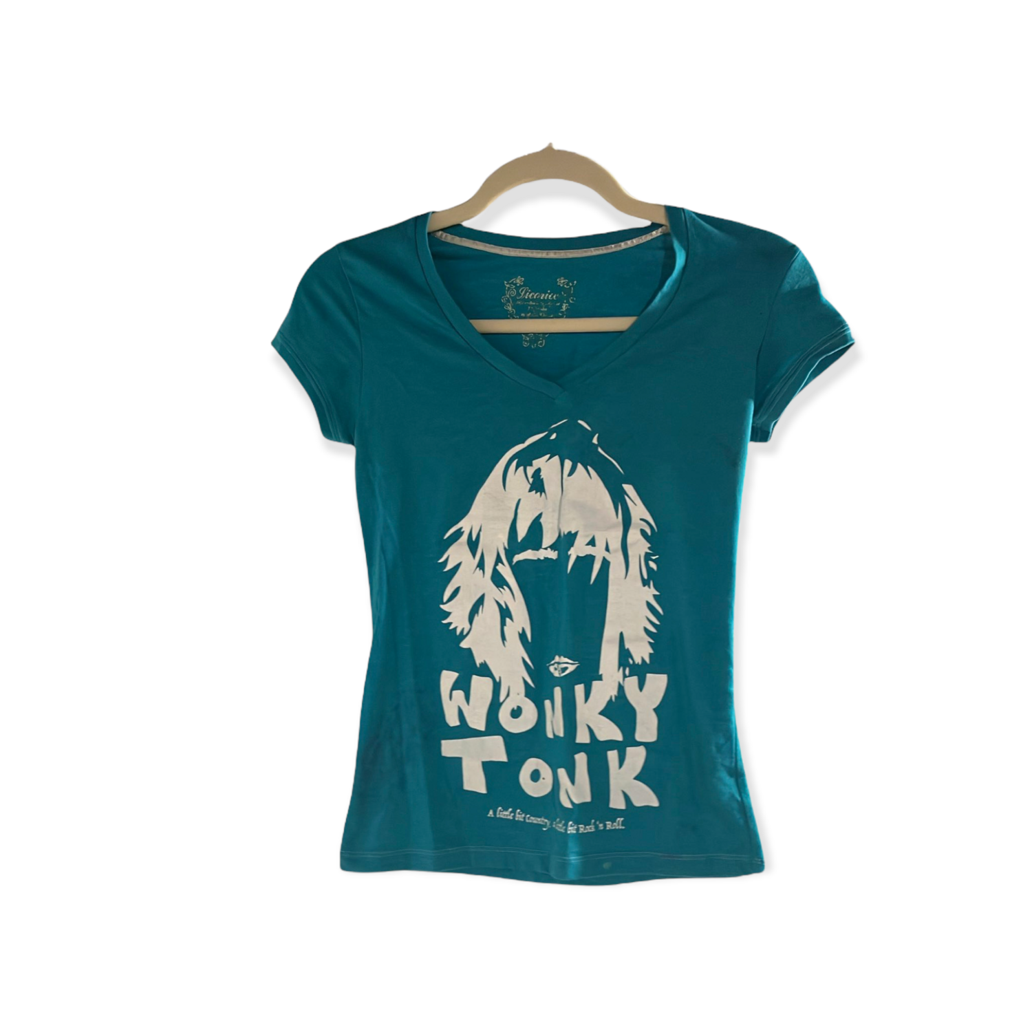 ONE OF A KIND Teal Wonk Face T-shirt, Children's M