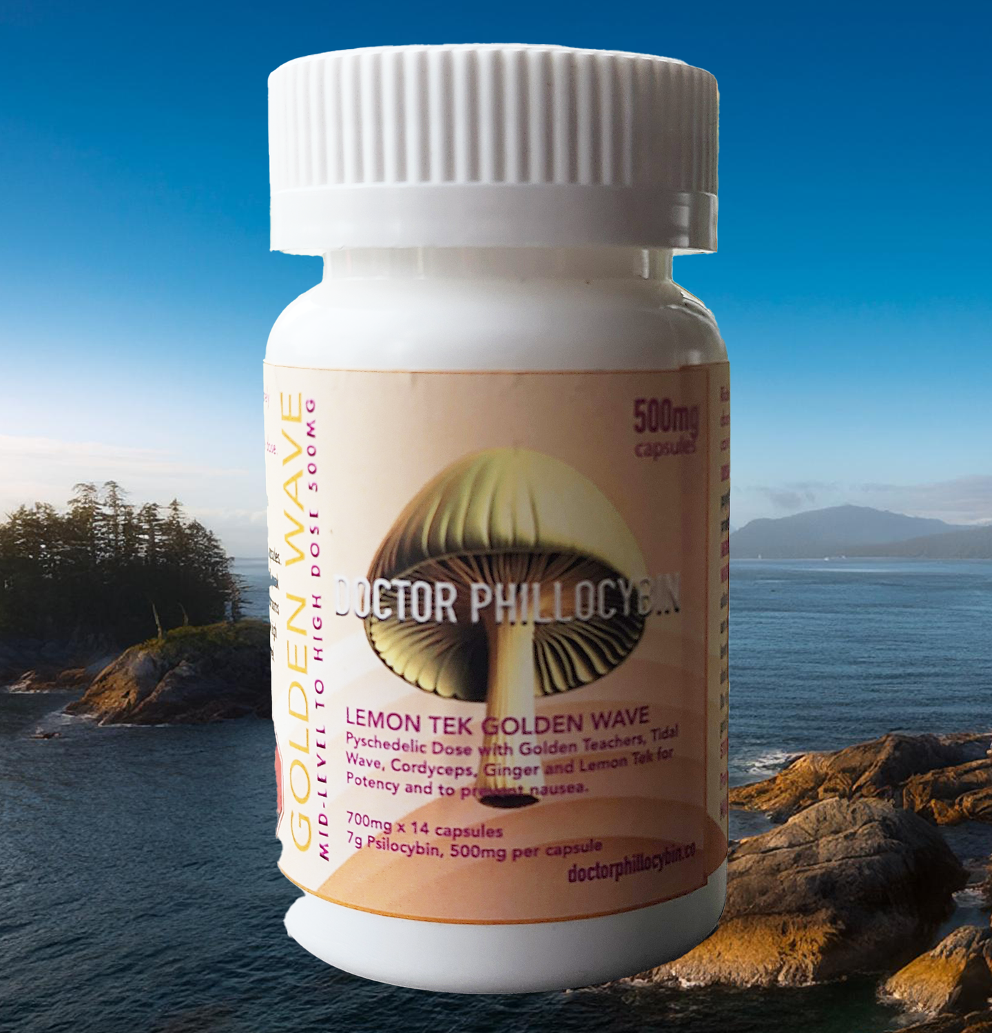 Golden Wave Psychedelic-Dose Capsules (14 pack, 7g active)