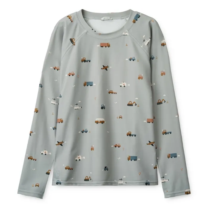 Liewood uv shirt voertuigen