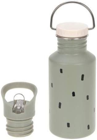 Stainless steel fles light olive 500ml