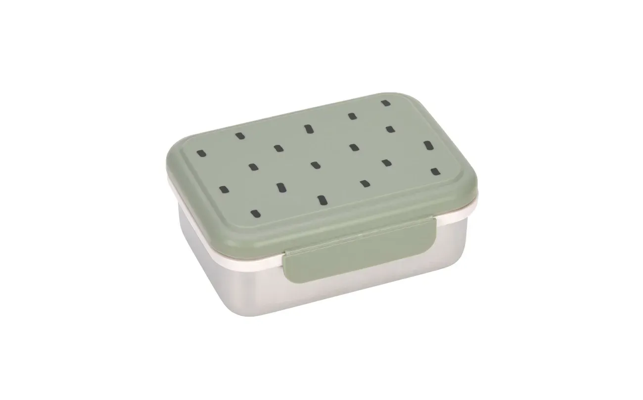 Lunch box stainless steel light olive