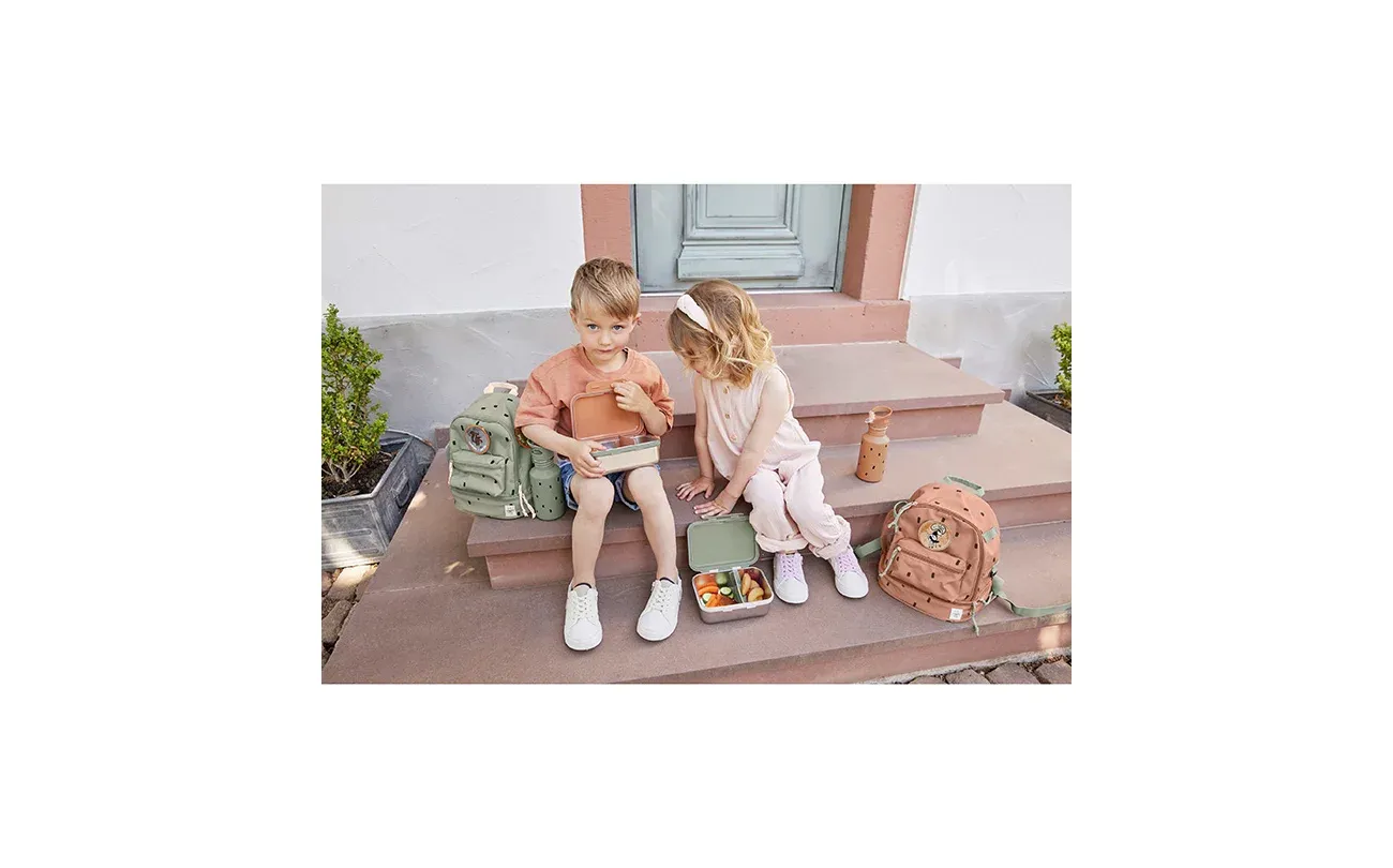 Lunch box stainless steel light olive