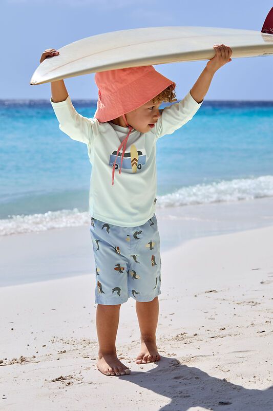 Lassig Zwempamper board short crocodile sky bleu