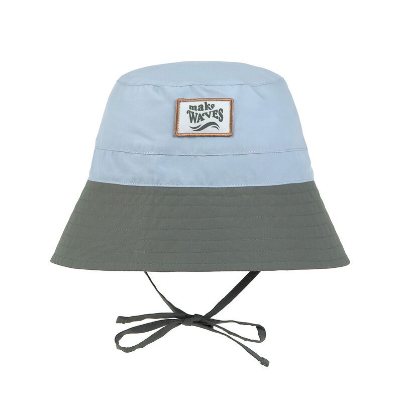 Lassig Uv hoedje ligt bleu /deep olive 3-6jaar