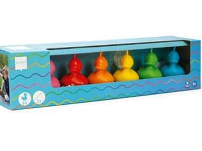 SCRATCH EUROPE Regenboog Kermiseendjes 6 stuks incl. 2 hengel