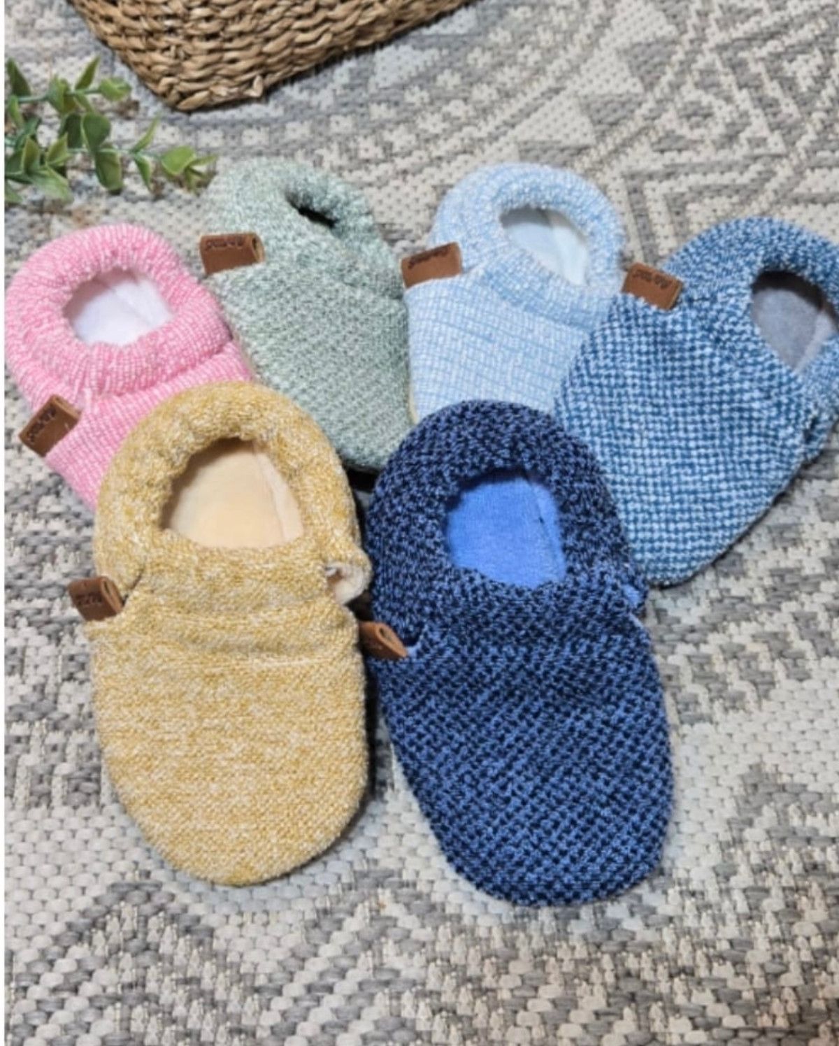 Slip stop booties navy