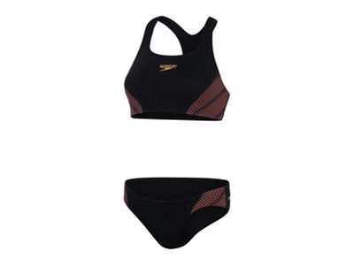 Speedo 2 Delig badkostum black/orange sport