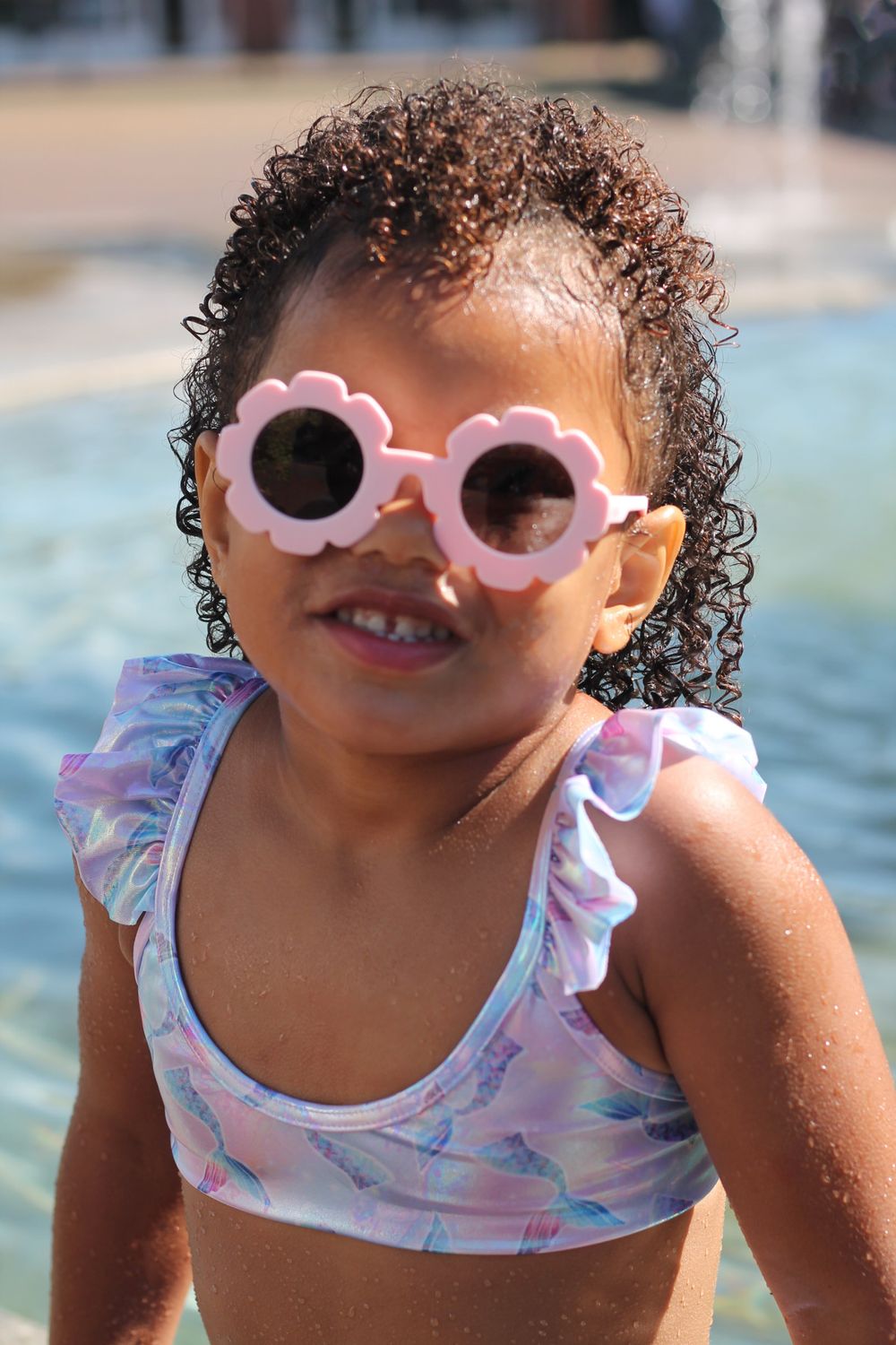 Zonnebril flower pink 2 tot 6 jaar