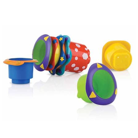 Nuby 5 stapelpotjes met gaatjes