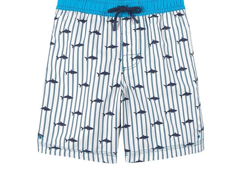 Hatley kids Zwemshort white met haaien