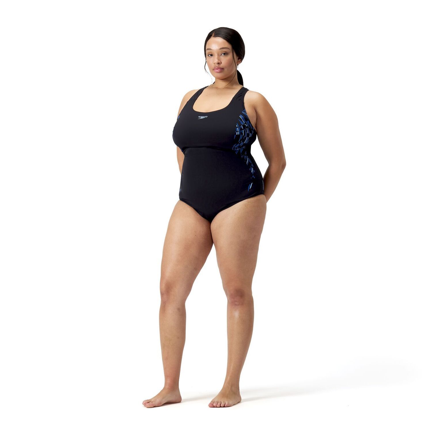 Speedo ECO+ PLACE MEDALIST +SIZES BLA/GRN