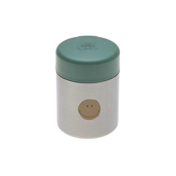 Food jar happy prints smiley green