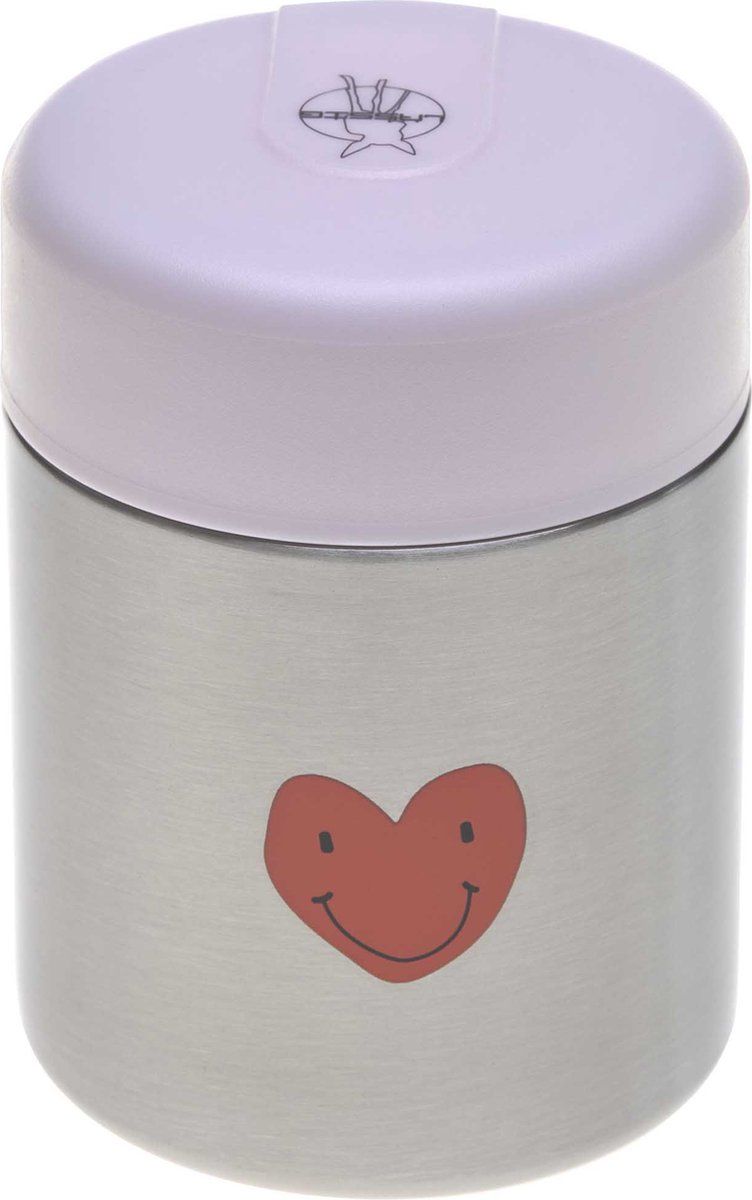 Food jar happy prints smiley purple