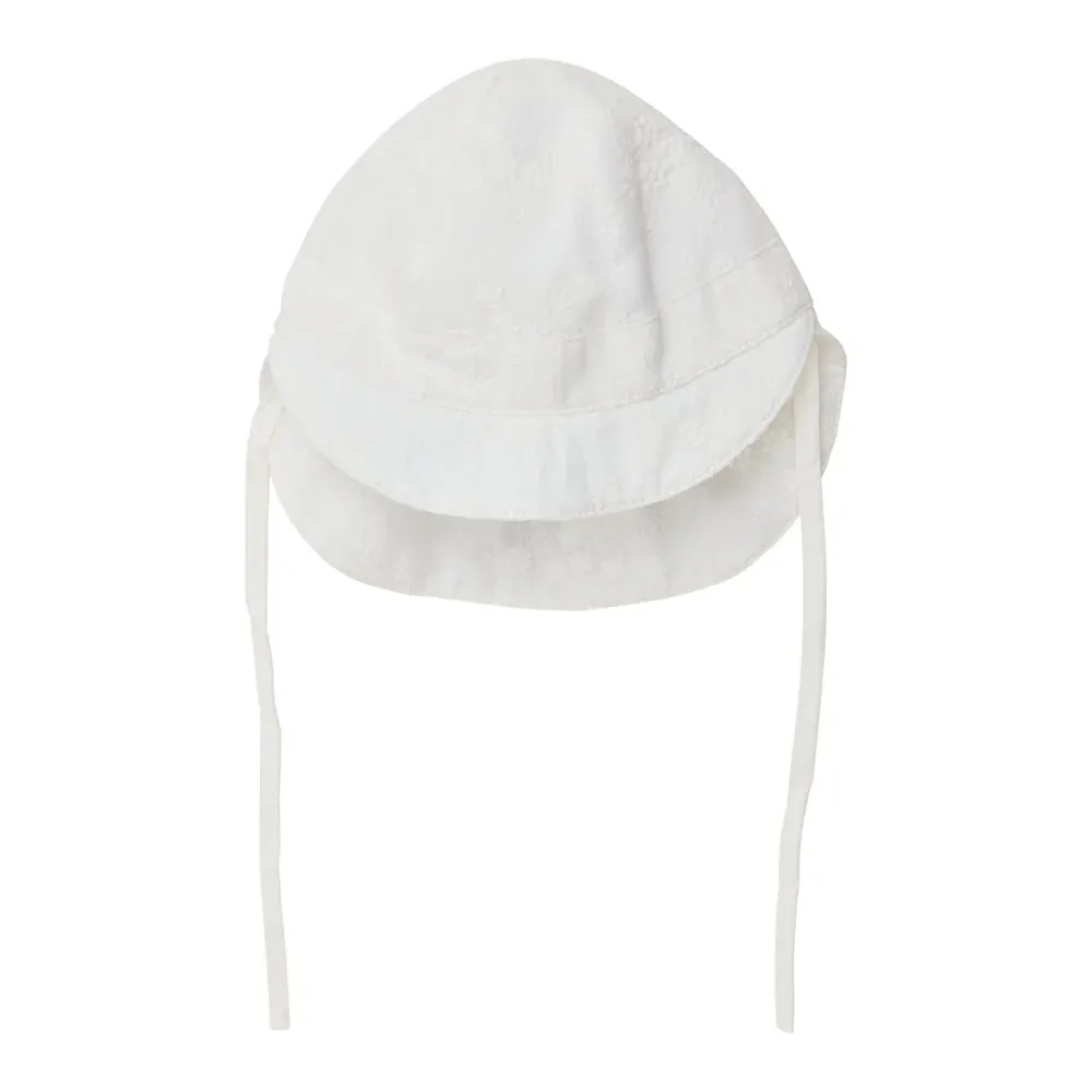 Mousseline zomerhoede geborduurd white 50/56